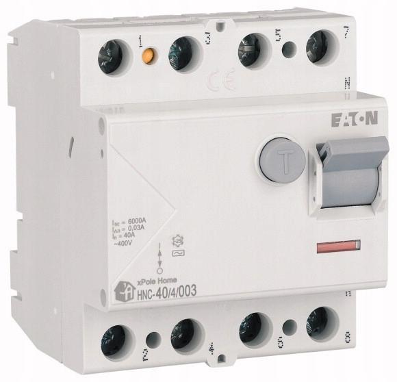 EATON Wyłącznik różnicowoprądowy 6kA typ AC HNC-40/4/003