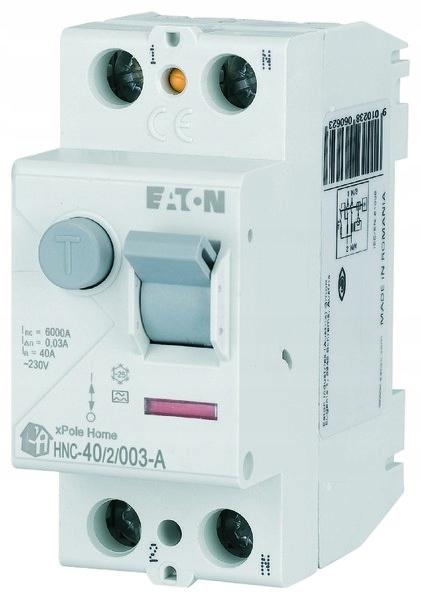 EATON Wyłącznik różnicowoprądowy 6kA typ A HNC-40/2/003-A