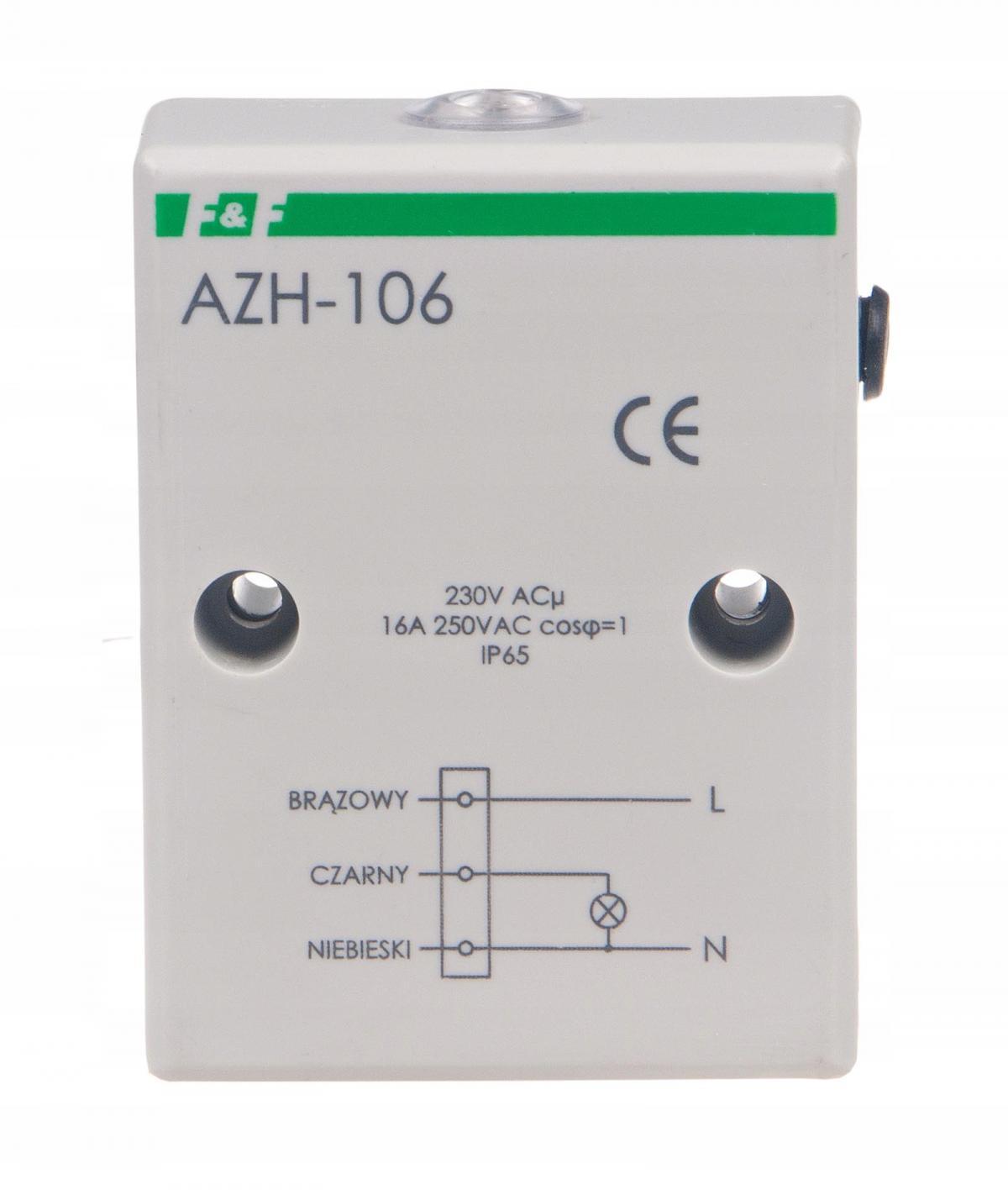 Automat zmierzchowy AZH-106 I=16A, obudowa hermetyczna, przewód przyłączeni