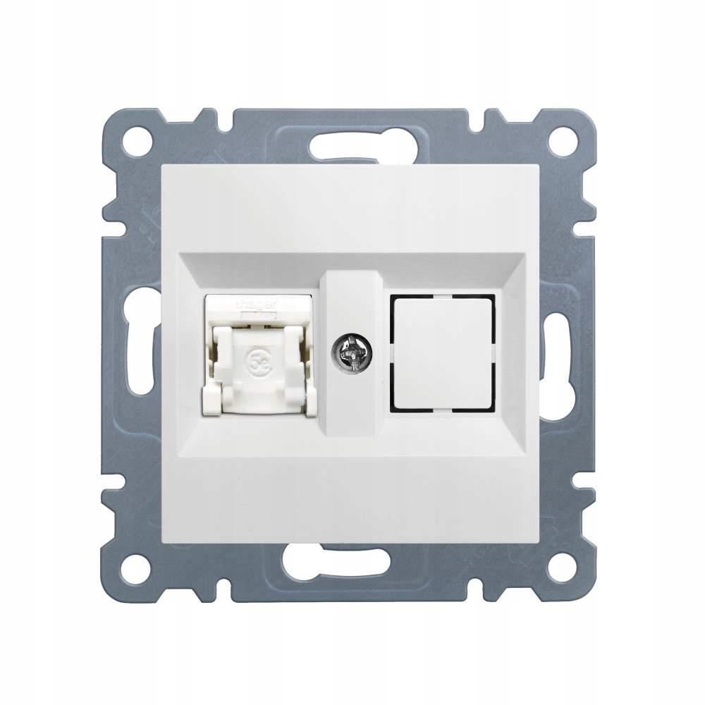 HAGER LUMINA Gniazdo 1xRJ45 Cat.5e UTP, biały