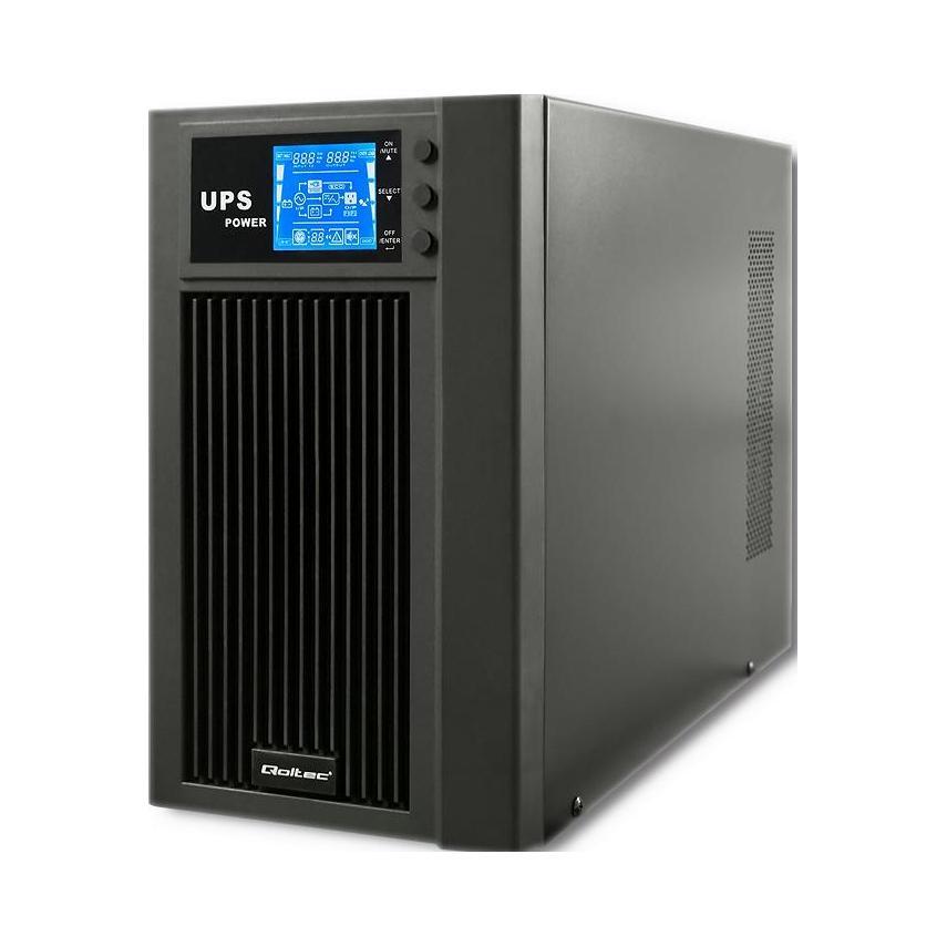 QOLTEC Zasilacz awaryjny UPS On-line Pure Sine Wave 3kVA 2.4kW LCD USB