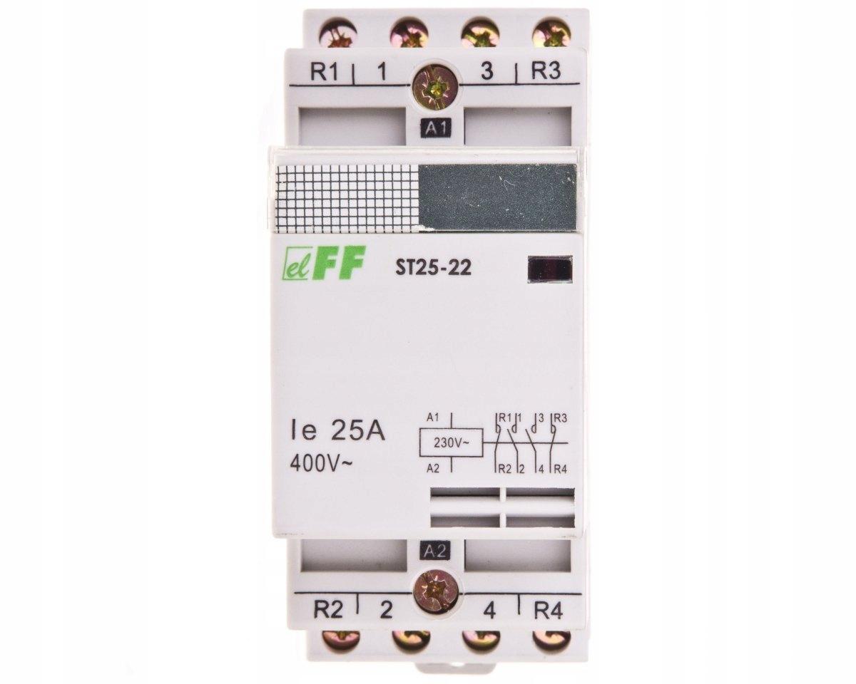 Stycznik modułowy styki 2NO+2NC I=25A napięcie cewki U=230V AC 2 moduły ONN