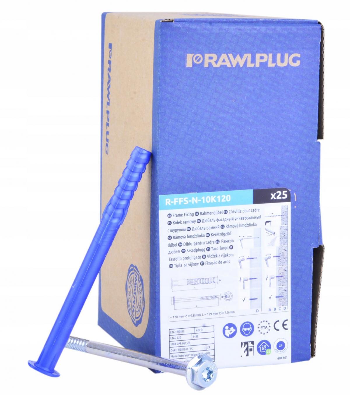 FFS Kołek ramowy poliamidowy z krótką strefą rozporu z kołnierzem 10x120mm