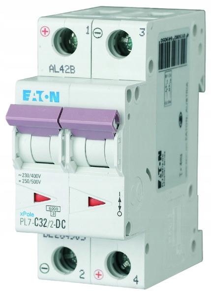 EATON Wyłącznik nadprądowy 10kA DC PL7-C32/2-DC