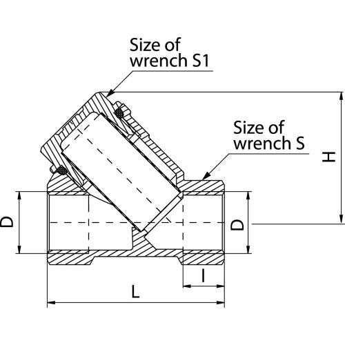 V-GAS Filtr do gazu mosiężny 1
