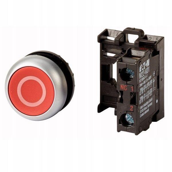 EATON Napęd M22-D-R-X0/K01 przycisk płaski czerwony 1R bez samopowrotu