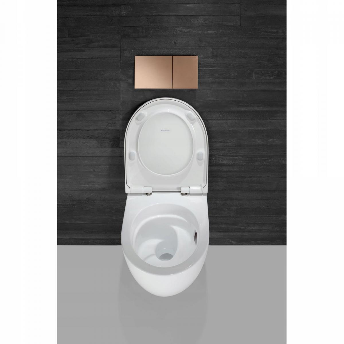 Zestaw wiszącej miski WC Acanto, lejowa, B36 cm, H38.5 cm, T53 cm, ukryte m