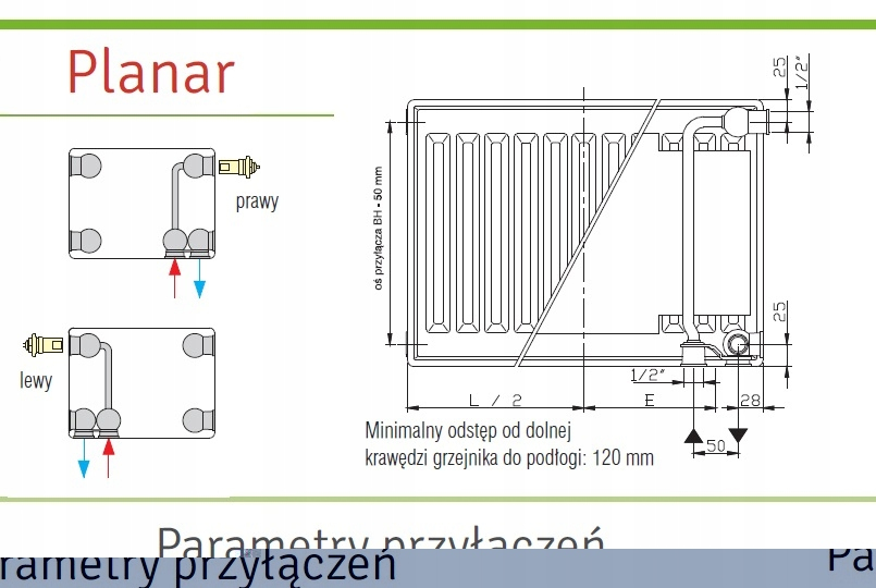 STELRAD PLANAR CV33 200x900 V 33 typ PLAN Lewy