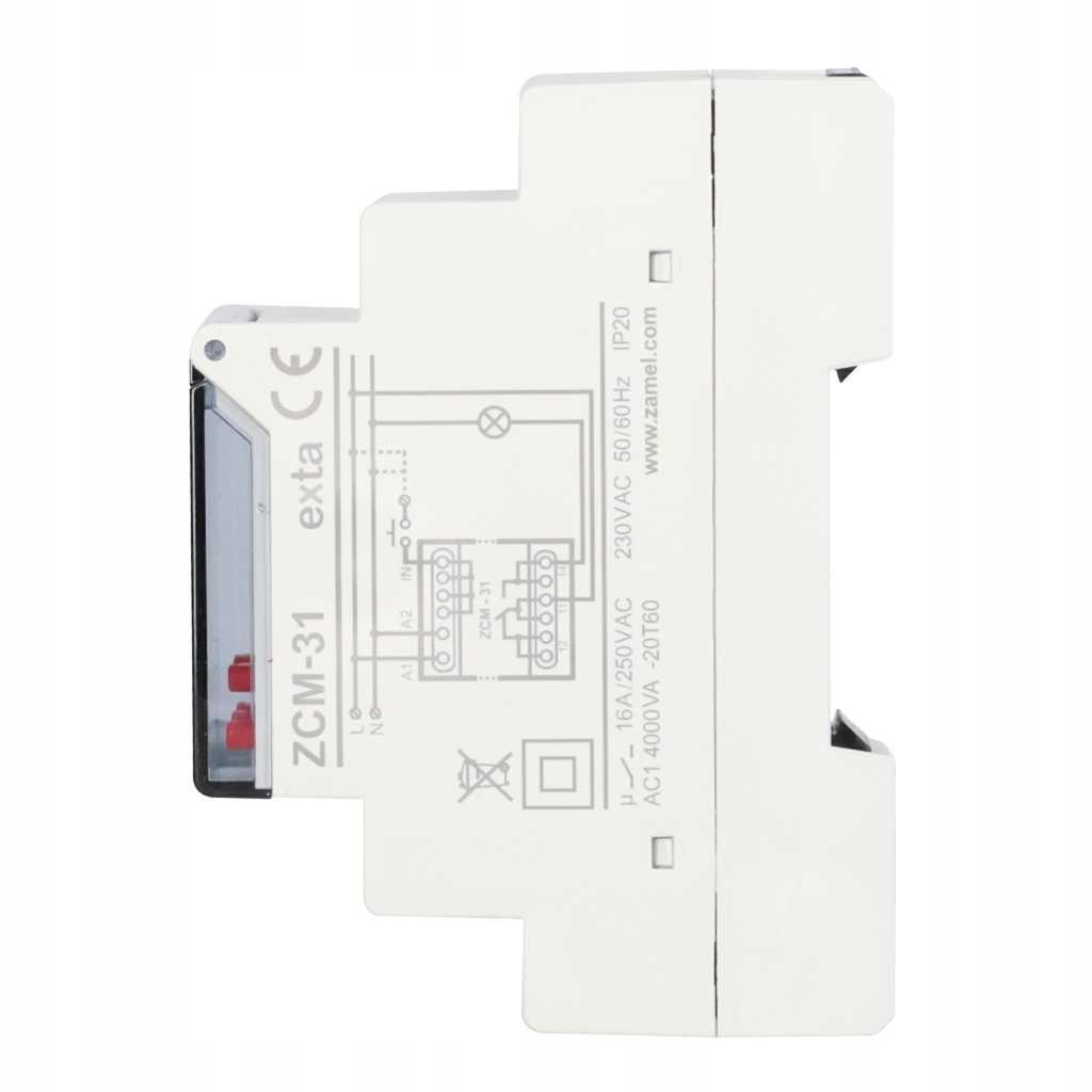 ZAMEL Programator czasowy 1-kanałowy, astronomiczny 230V AC ZCM-31