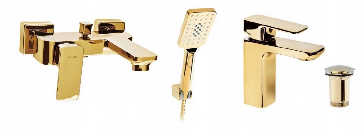Bateria wannowa Valvex Loft Gold ścienna (bez akcesoriów)