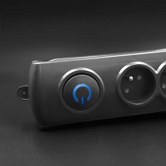 QOLTEC Listwa antyprzepięciowa Quick Switch 4 gniazda 1.5m