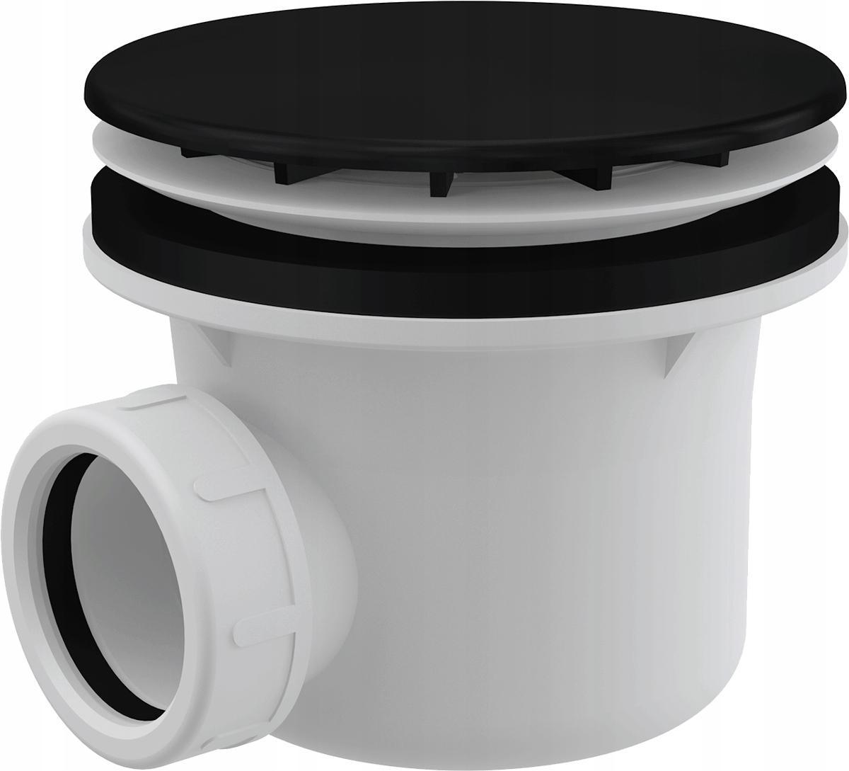 ALCADRAIN Syfon brodzikowy korek, czarny mat