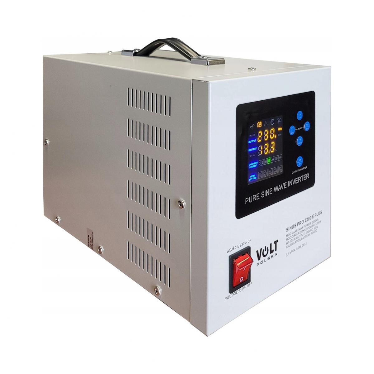 Zasilacz awaryjny SINUS PRO 2200 E PLUS 12/230V (1200/2200W) [AGM, GEL, LiF