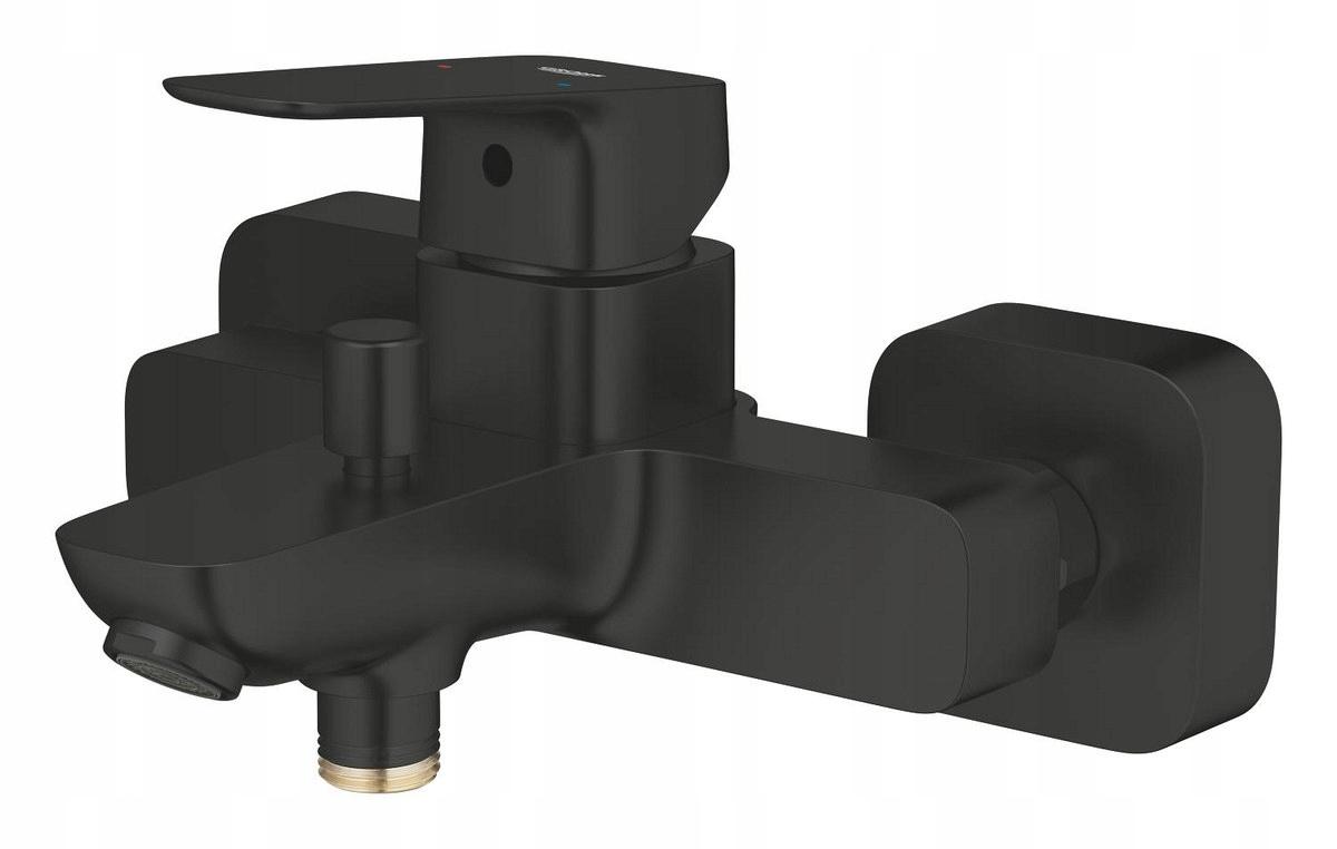 GROHE Bateria wannowa jednouchwytowa naścienna GROHE Cubeo matte black