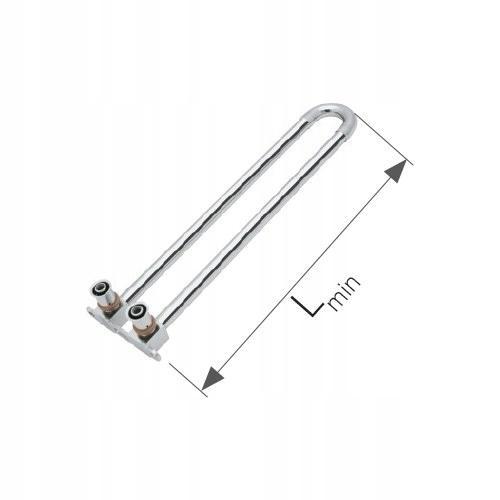 Kolano zespolone mosiężne z rurą Cu ?15 ultraPRESS - 16 L = 300 mm