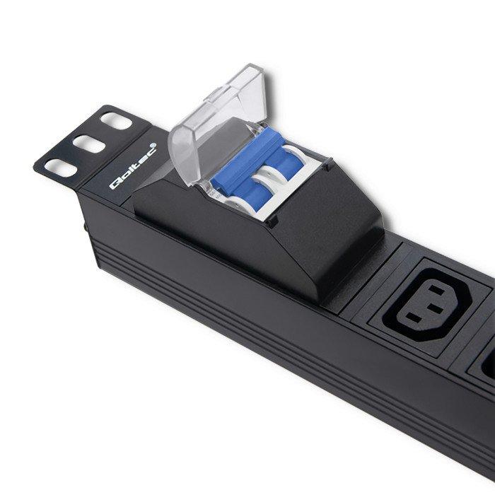 Listwa zasilająca antyprzepięciowa CB do szafy RACK 19 1U 10A PDU 8xIEC C1