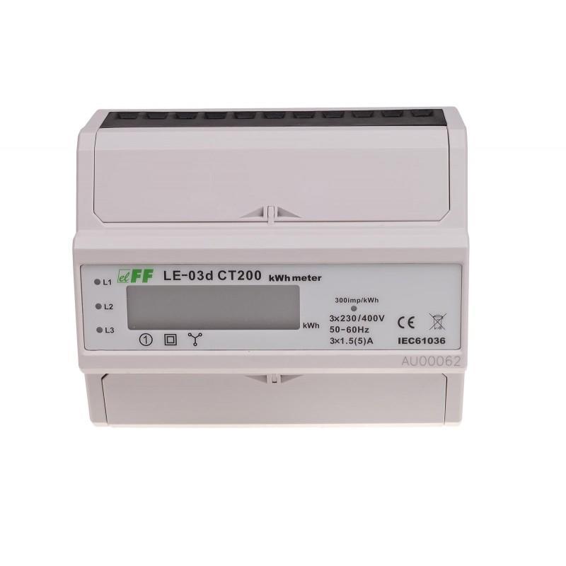 Licznik energii elektrycznej LE-03d - trójfazowy, wyświetlacz LCD, kl.1, 3x