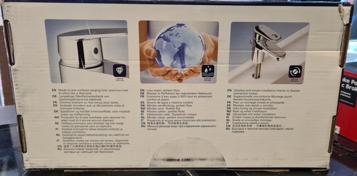 Bateria umywalkowa elektroniczna Grohe Bau Cosmopolitan E, na podczerwień 1