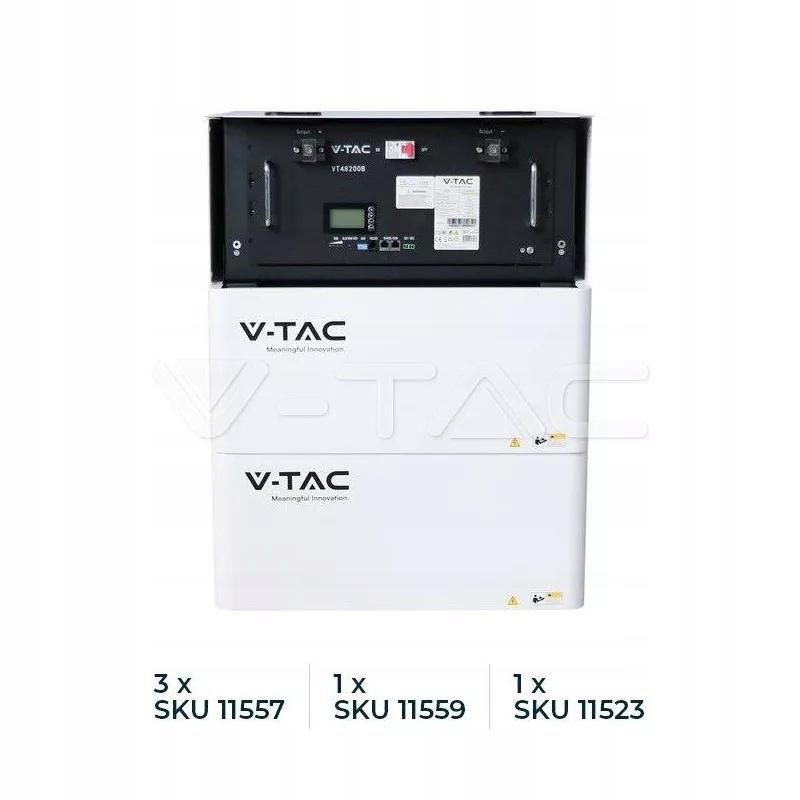 Magazyn Bank Energii V-TAC Powerbank Jednofazowy 9.6kWh RACK 48V 200Ah LiFe