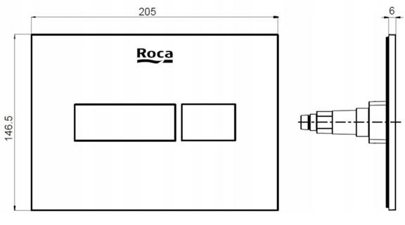 ROCA Zestaw Stelaż podtynkowy DUPLO WC NOVA z przyciskiem PL NV1 chrom