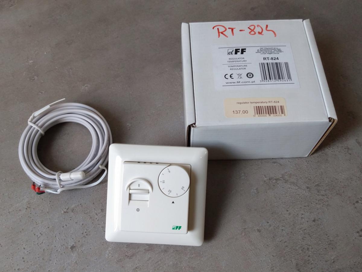 Regulator temperatury RT-824 z sondą w komplecie. Zakres regulacji temperat