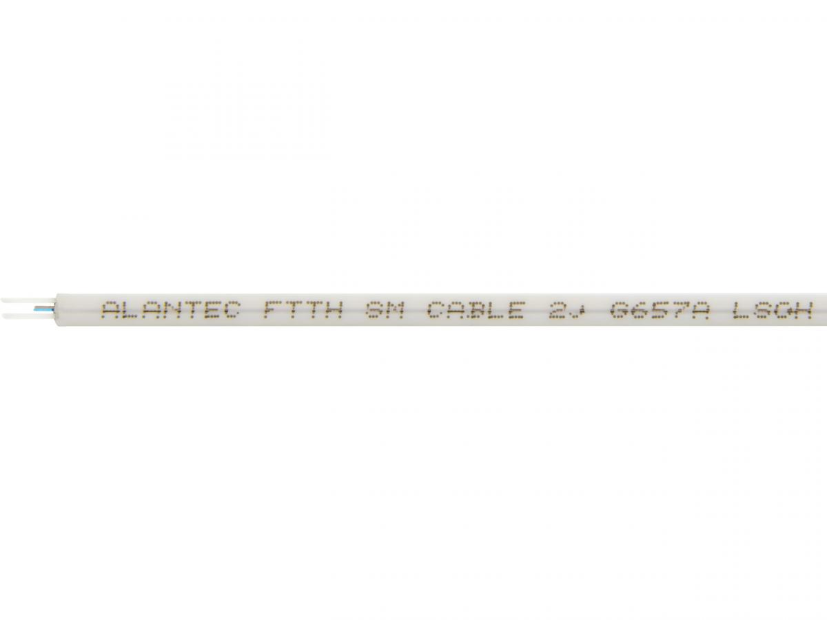 A-LAN Kabel światłowodowy FTTH płaski SM 2J 9/125 LSOH biały - ALANTEC