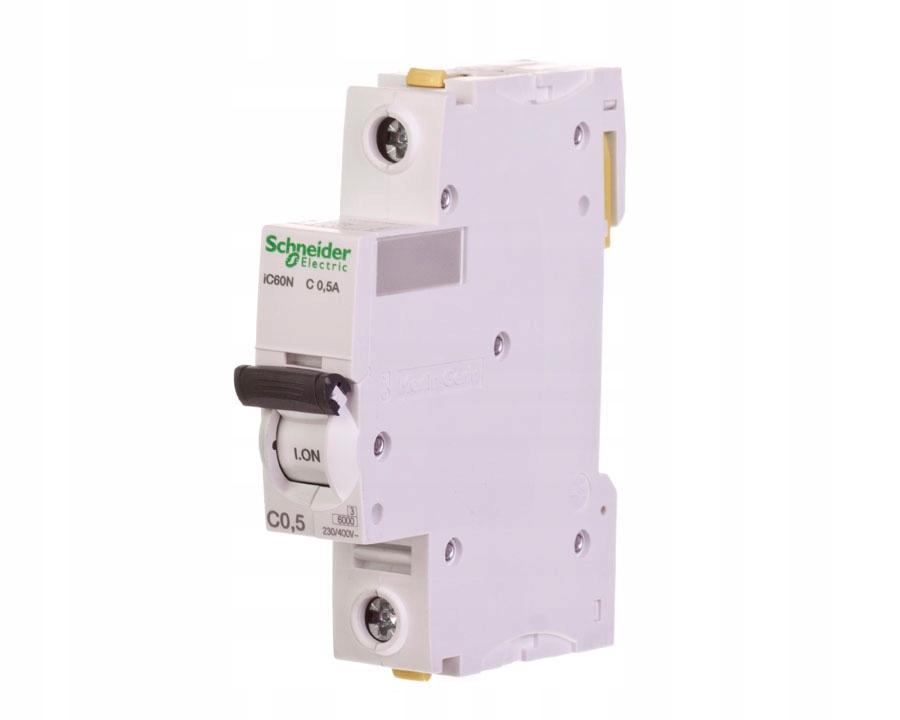 SCHNEIDER ELECTRIC Wyłącznik nadprądowy iC60N-C0,5-1 C 0,5A 1-biegunowy