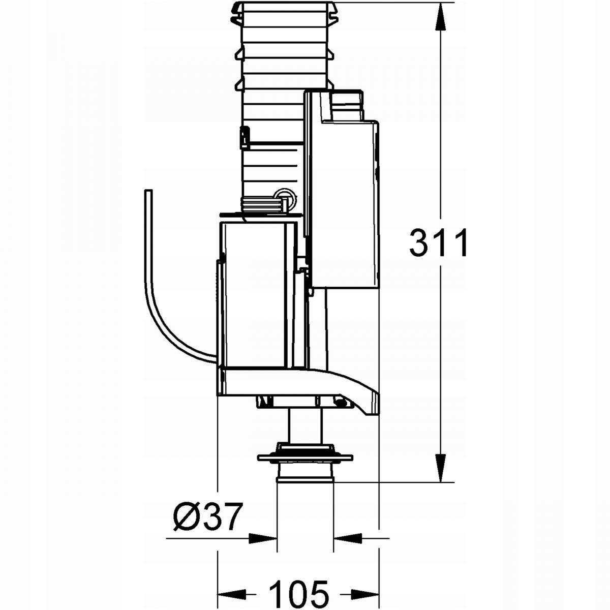 GROHE Zawór spustowy z przedłużką GROHE AV1
