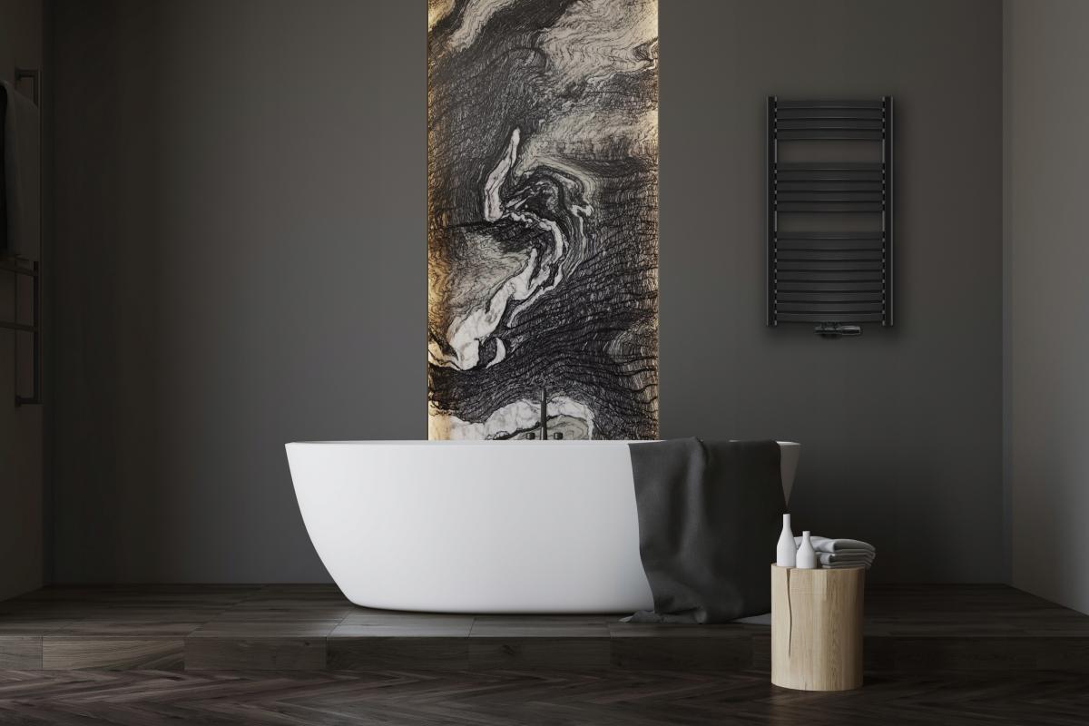 INVENA GRZEJNIK ŁAZ 540X1000 + KPL. DUOPLEX+ MASKOWNICA PODW - CZARNO-ZŁOTY
