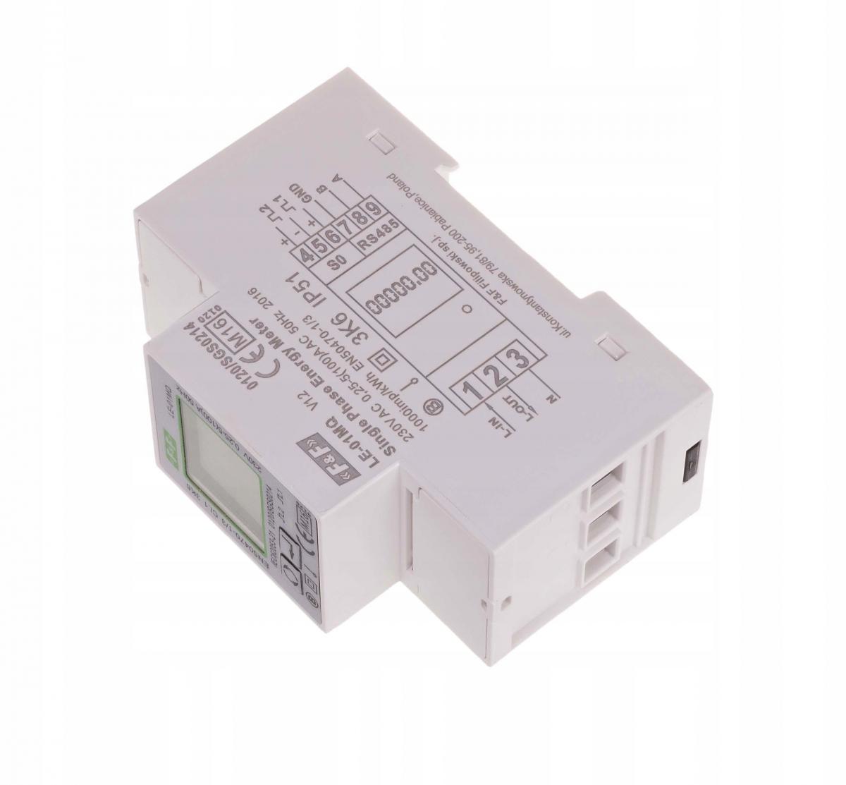 Jednofazowy licznik zużycia energii czynnej i biernej, modbus rtu, 100(5)a,