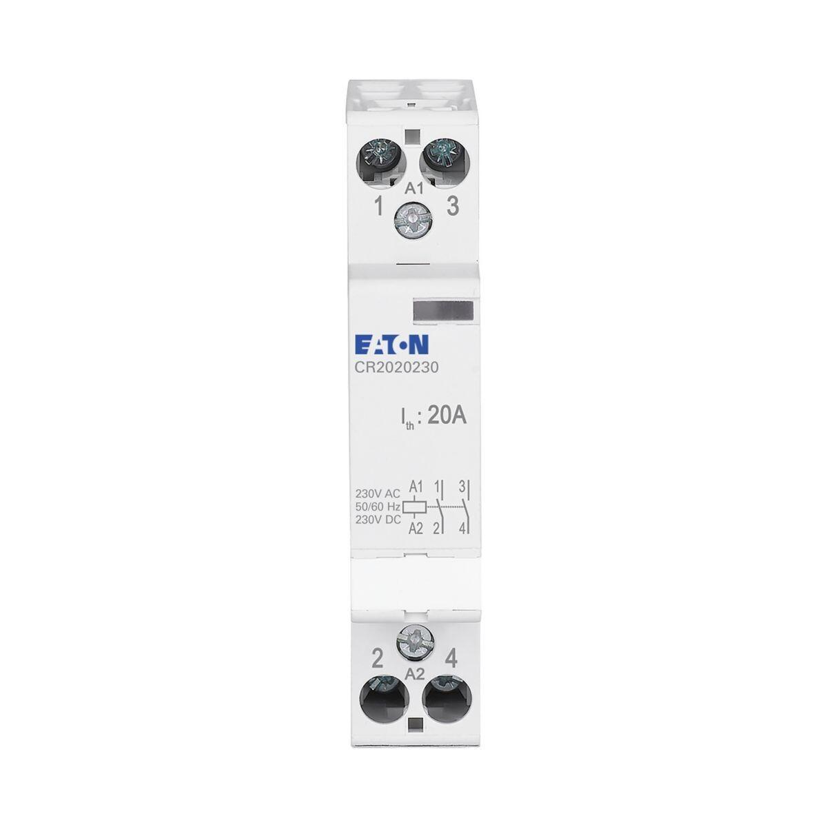 EATON Stycznik instalacyjny, 20A, 230V AC/DC, 2NO CR2020230