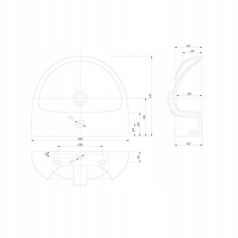 Geberit Umywalka NOVA PRO 50 x 41 cm OWALNA