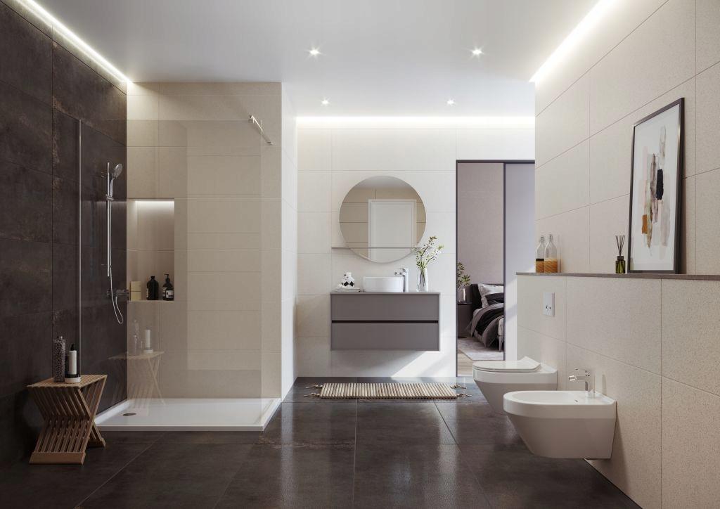 Kabina prysznicowa Walk-In Mille chrom 100 x 200 szkło transparentne