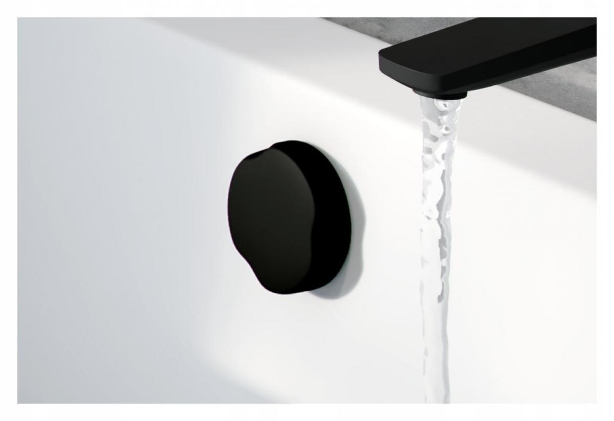 ALCADRAIN Syfon wannowy ALCA z korkiem automatycznym czarny-mat