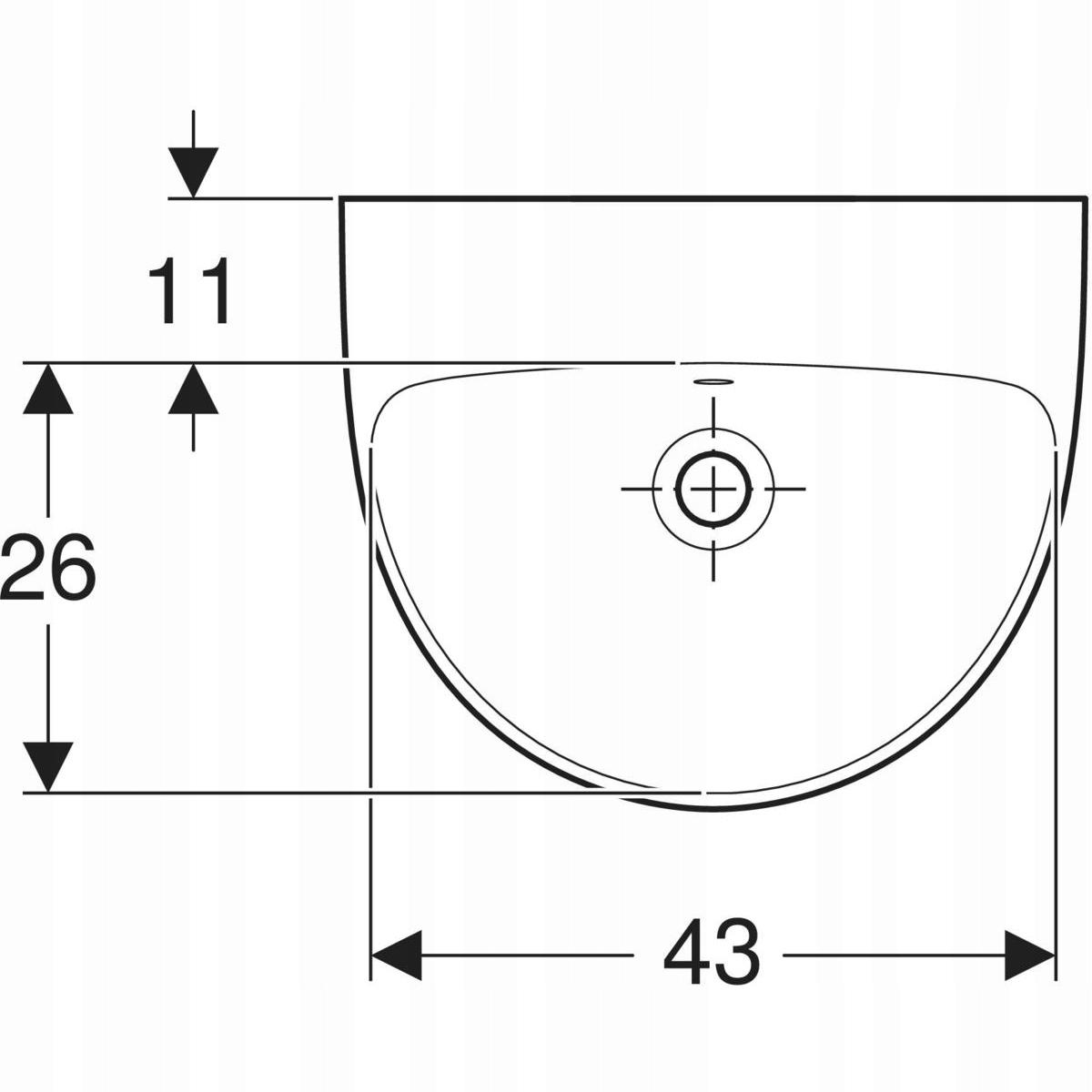 Umywalka kompaktowa Selnova B50 cm, H18 cm, T41 cm, z przelewem, bez otworu