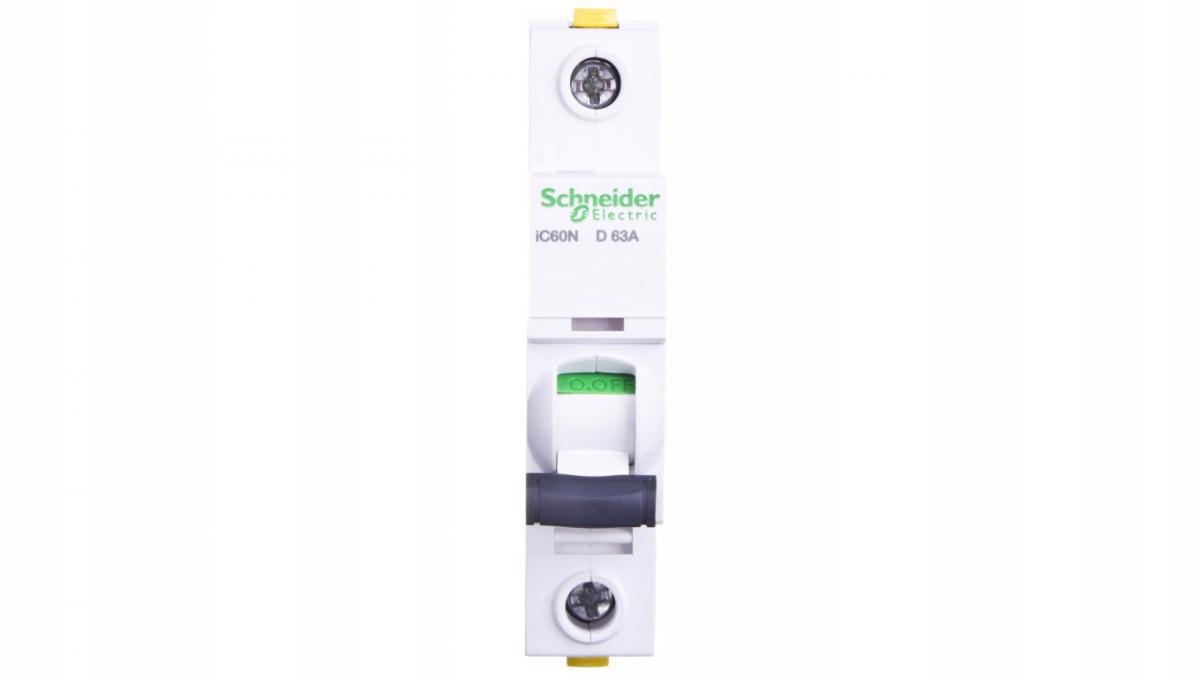 SCHNEIDER ELECTRIC Wyłącznik nadprądowy iC60N-D63-1 D 63A 1-biegunowy