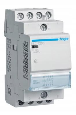 HAGER Stycznik cichy 230VAC 4NC 25A AC-7a/b