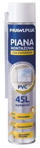 RAWLPLUG Piana wężykowa niskoprężna do PVC, wydajność do 45, 750ml