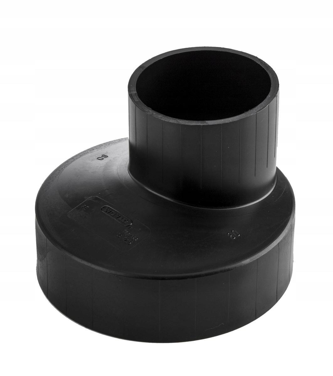 Redukcja PEHD 160x125mm S12.5 ekscentryczna, kolor czarny, QS (Quick Stream