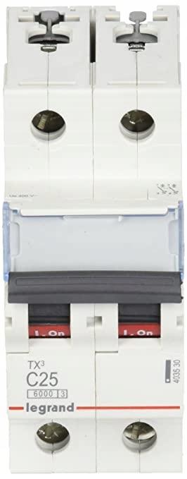 LEGRAND Wyłącznik nadprądowy S 302 2P C 25A 6000A TX3