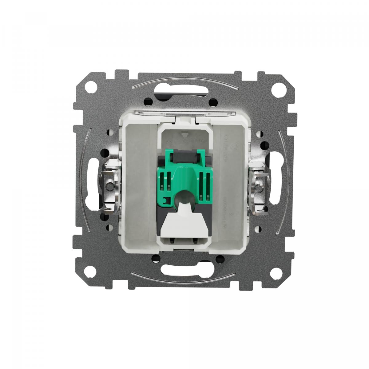 Gniazdo komputerowe RJ45 kat.5e UTP, czarny antracyt SEDNA DESIGN