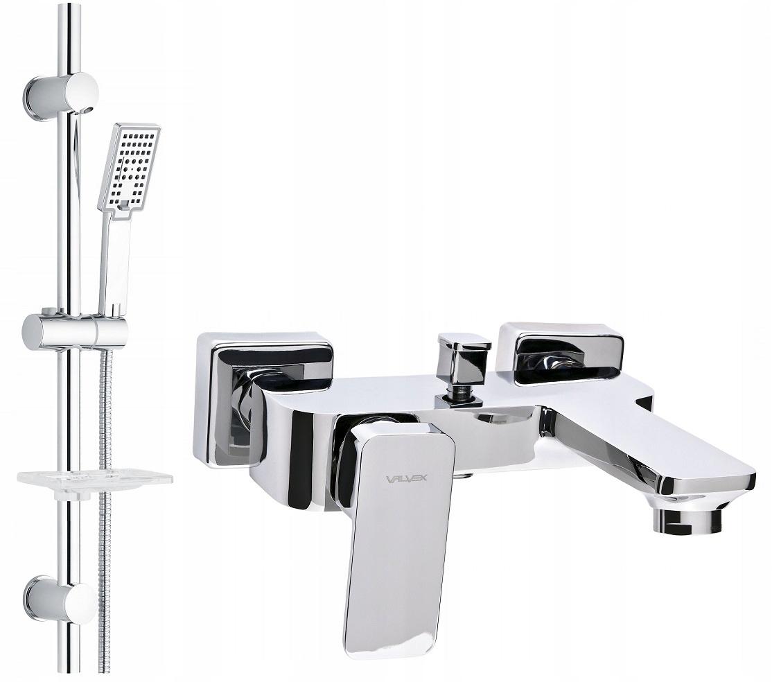 VALVEX Bateria wannowa Loft ścienna dwuotworowa chrom
