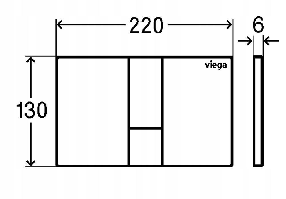 Przycisk VIEGA Visign for Style 24 8614.1 do WC Prevista tworzywo czarny