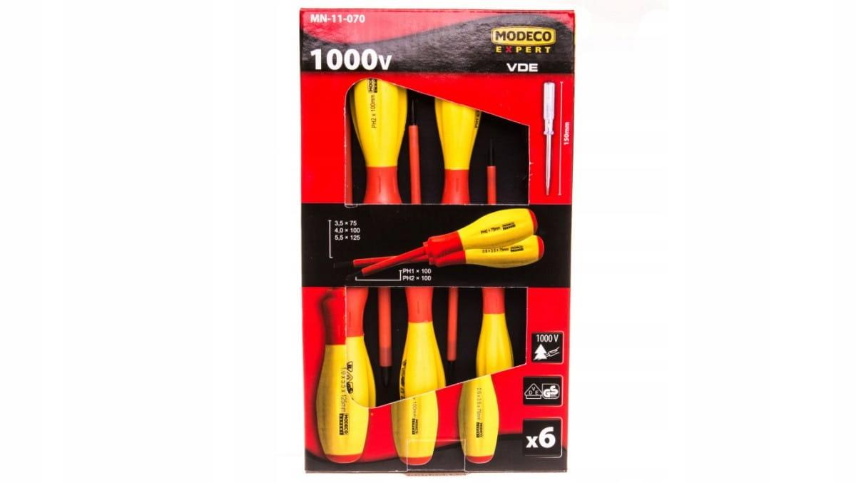 KPL. WKRĘTAKÓW IZOLOWANYCH 6 SZT. 1000V VDE [EXPERT]