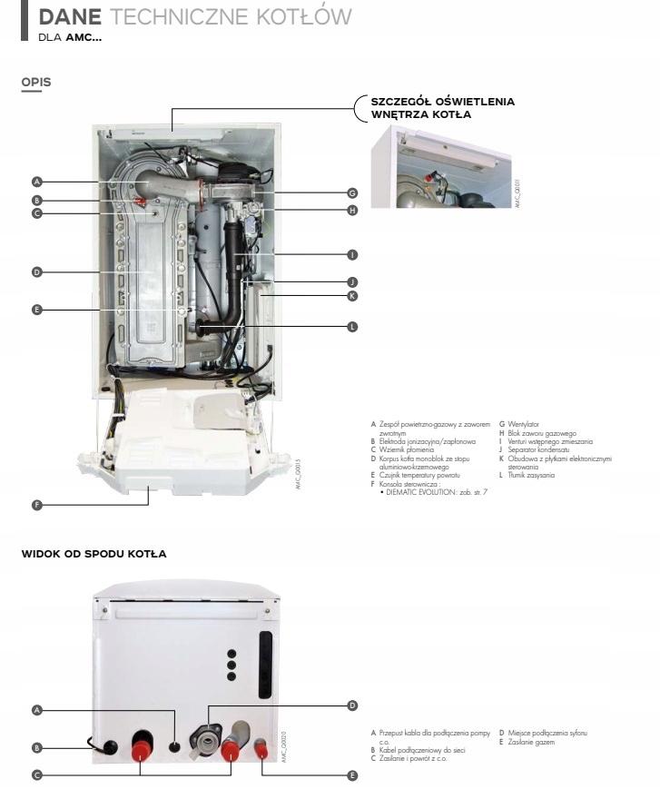 Kocioł gazowy kondensat 1-f wiszący DE DIETRICH Evodens Pro AMC 45/DIEMATIC