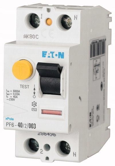 EATON Wyłącznik różnicowoprądowy 6kA PF6-40/2/003