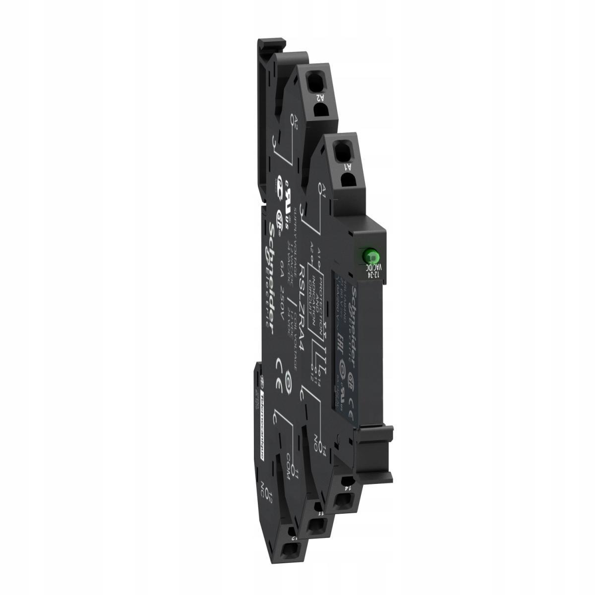 SCHNEIDER ELECTRIC Przekaźnik interfejsowy z LED, 1 styk C/O, 24V DC, 6A