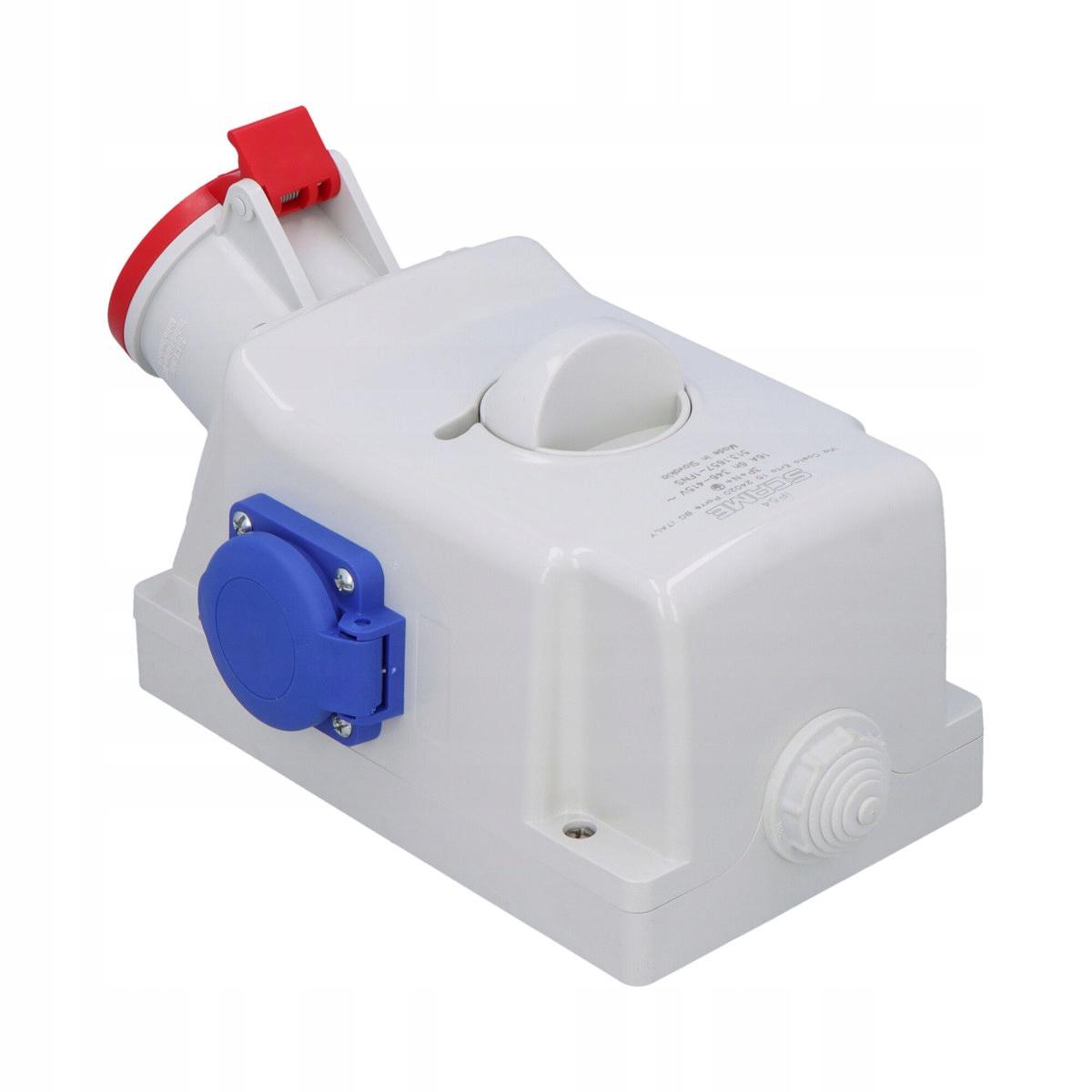 SCAME Gniazdo natynkowe OPTIMA-COMBI 3P+N+E 16A + 230V z wyłącznikiem 0-1