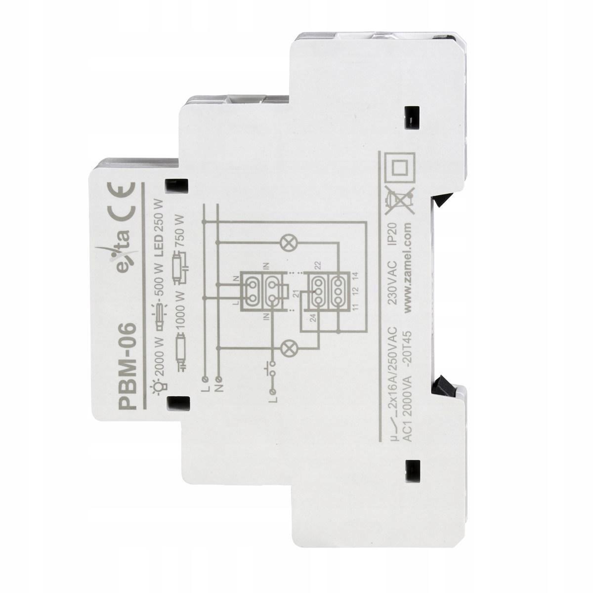 ZAMEL Przekaźnik bistabilny sekwencyjny 230V AC PBM-06