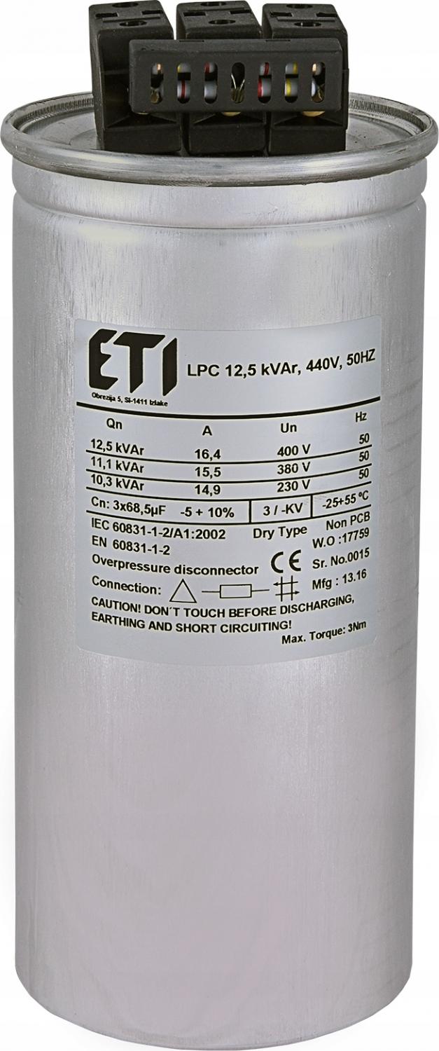 ETI LPC 12.5 kVAr, 440V, 50HZ Kondensator